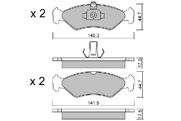 AISIN Комплект тормозных колодок, дисковый тормоз BPFO-1011