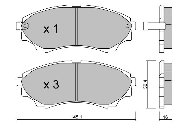 AISIN Комплект тормозных колодок, дисковый тормоз BPFO-1909