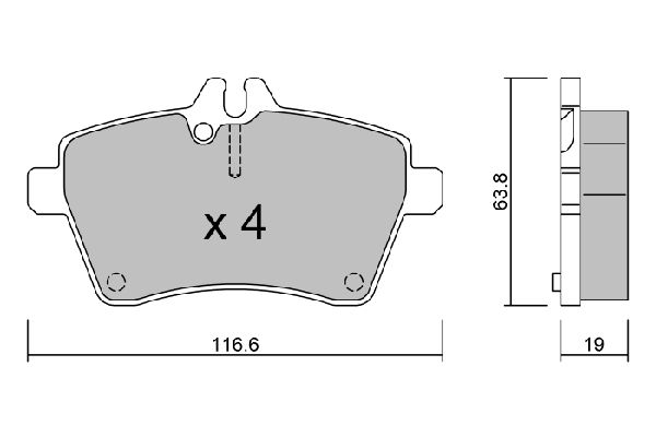 AISIN Bremžu uzliku kompl., Disku bremzes BPMB-1005