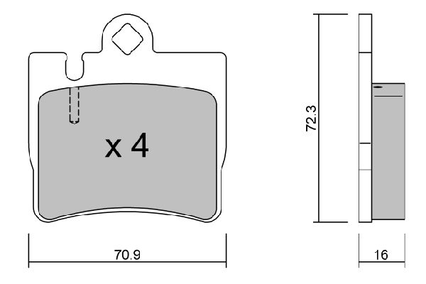 AISIN Комплект тормозных колодок, дисковый тормоз BPMB-2010