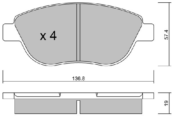 AISIN Комплект тормозных колодок, дисковый тормоз BPPE-1004