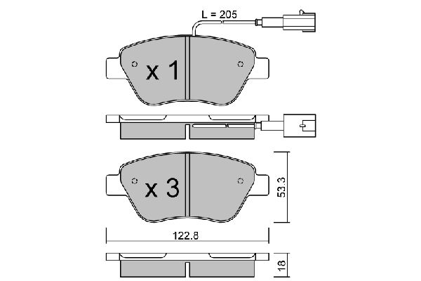 AISIN Комплект тормозных колодок, дисковый тормоз BPPE-1007