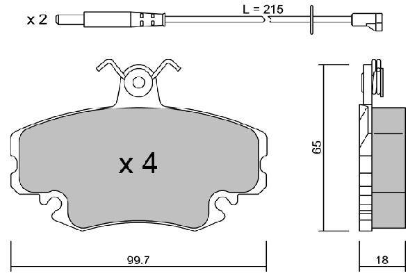AISIN Комплект тормозных колодок, дисковый тормоз BPRE-1004