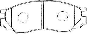 AISIN Комплект тормозных колодок, дисковый тормоз D1N042