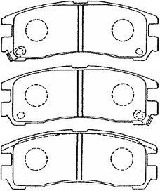 AISIN Комплект тормозных колодок, дисковый тормоз D2N032
