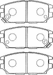 AISIN Комплект тормозных колодок, дисковый тормоз D2N036