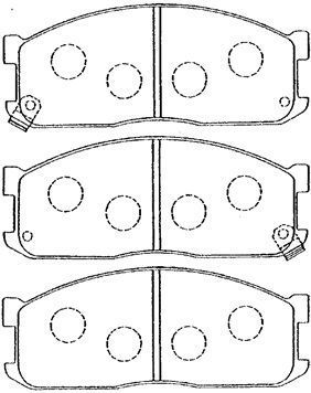AISIN Комплект тормозных колодок, дисковый тормоз E1N009