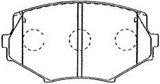 AISIN Комплект тормозных колодок, дисковый тормоз E1N022
