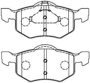 AISIN Комплект тормозных колодок, дисковый тормоз E1N066