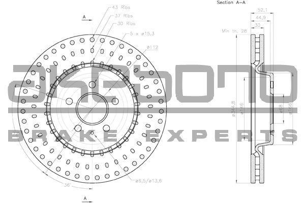 AKEBONO Bremžu diski BN-0054