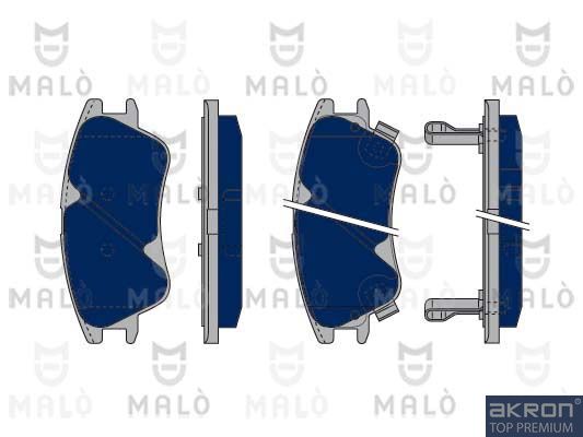 AKRON-MALÒ Комплект тормозных колодок, дисковый тормоз 1050051