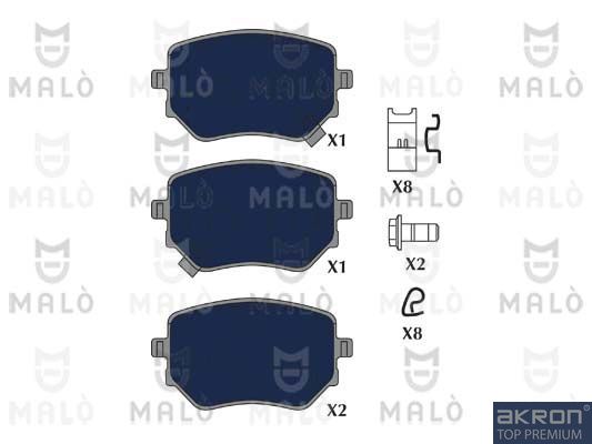 AKRON-MALÒ Комплект тормозных колодок, дисковый тормоз 1051348