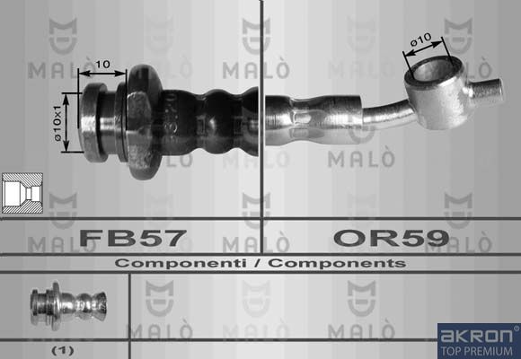 AKRON-MALÒ Тормозной шланг 80092