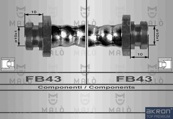 AKRON-MALÒ Тормозной шланг 80100