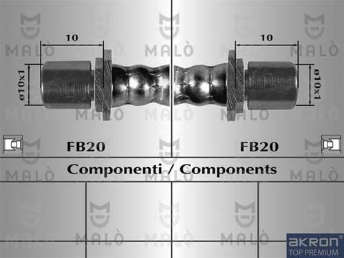 AKRON-MALÒ Bremžu šļūtene 80132