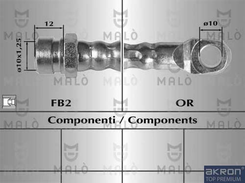 AKRON-MALÒ Тормозной шланг 8026