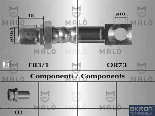AKRON-MALÒ Тормозной шланг 80334