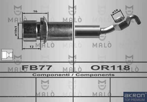 AKRON-MALÒ Тормозной шланг 80611