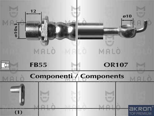 AKRON-MALÒ Тормозной шланг 80619