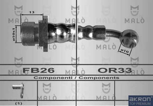 AKRON-MALÒ Тормозной шланг 80628