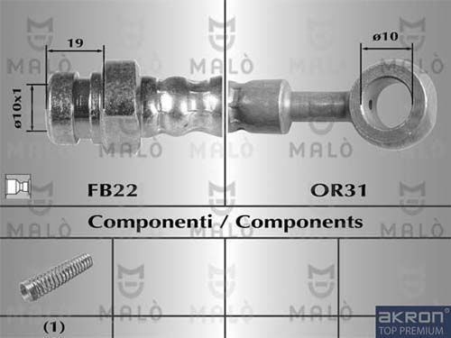 AKRON-MALÒ Тормозной шланг 80640