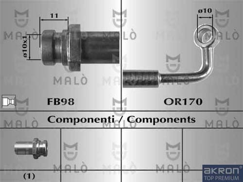 AKRON-MALÒ Bremžu šļūtene 80642