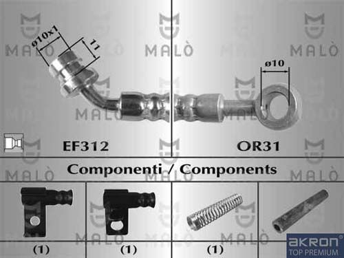 AKRON-MALÒ Тормозной шланг 80674