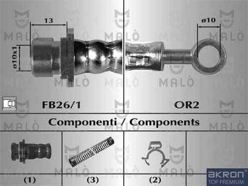 AKRON-MALÒ Тормозной шланг 80678
