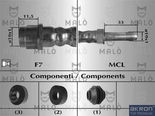 AKRON-MALÒ Тормозной шланг 80721
