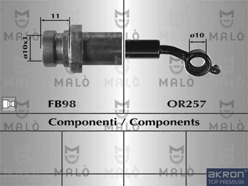AKRON-MALÒ Тормозной шланг 80780