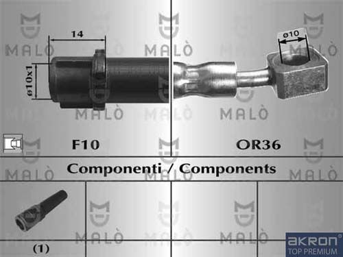 AKRON-MALÒ Тормозной шланг 80831