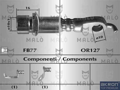 AKRON-MALÒ Тормозной шланг 80879