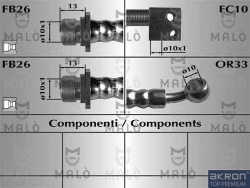 AKRON-MALÒ Тормозной шланг 80974