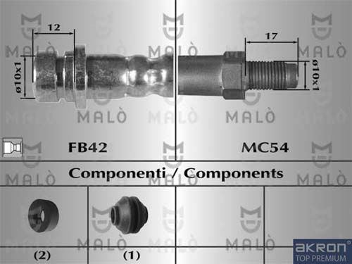 AKRON-MALÒ Bremžu šļūtene 8608