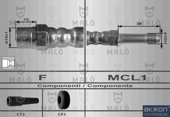 AKRON-MALÒ Bremžu šļūtene 8929