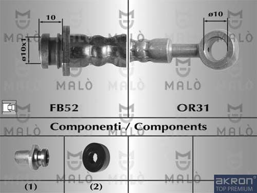 AKRON-MALÒ Bremžu šļūtene 8950
