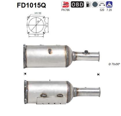 AS Сажевый / частичный фильтр, система выхлопа ОГ FD1015Q
