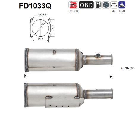 AS Nosēdumu-/Daļiņu filtrs, Izplūdes gāzu sistēma FD1033Q