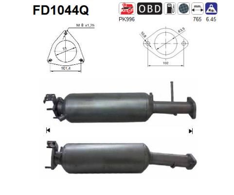 AS Nosēdumu-/Daļiņu filtrs, Izplūdes gāzu sistēma FD1044Q