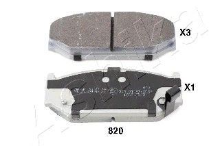 ASHIKA Комплект тормозных колодок, дисковый тормоз 50-08-820
