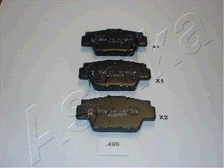 ASHIKA Комплект тормозных колодок, дисковый тормоз 51-04-499