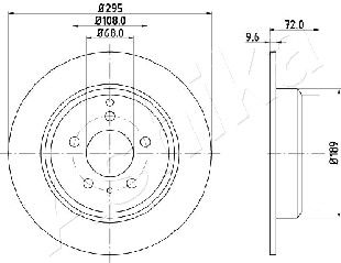 ASHIKA Тормозной диск 61-00-0319