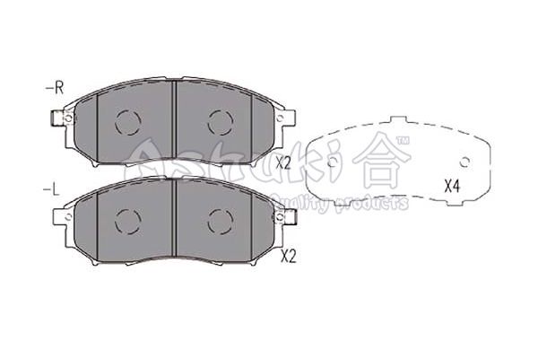 ASHUKI Комплект тормозных колодок, дисковый тормоз 1080-4901