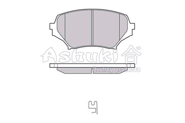ASHUKI Комплект тормозных колодок, дисковый тормоз 1080-8603