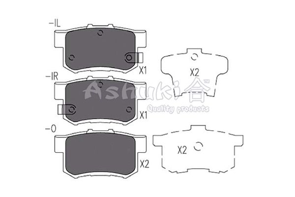 ASHUKI Комплект тормозных колодок, дисковый тормоз H026-20