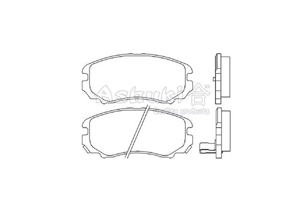 ASHUKI Комплект тормозных колодок, дисковый тормоз I042-50