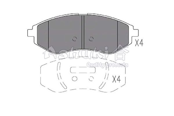 ASHUKI Комплект тормозных колодок, дисковый тормоз J009-01
