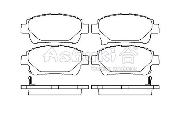 ASHUKI Комплект тормозных колодок, дисковый тормоз T113-10