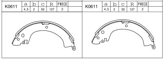 ASIMCO Bremžu loku komplekts K0611