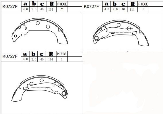 ASIMCO Bremžu loku komplekts K0727F